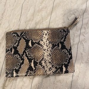 Madewell Snake Skin Clutch